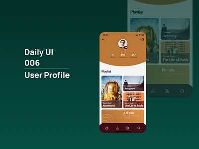 User Profile / #DailyUI Day 6 app dayliui design figma music ui user profile ux