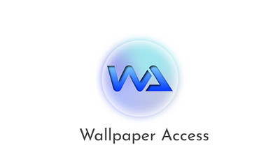 WA - Logo | Created for Wallpaper Access website - in Figma app branding design graphic design illustration logo typography ux vector wa logo