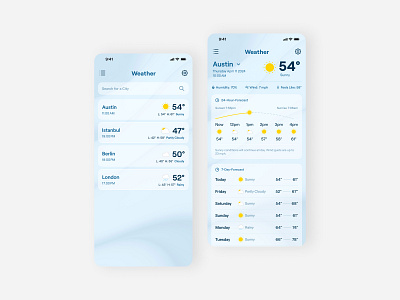 Daily UI - 037 Weather app design application daily ui design mobile design mobile ui ui weather