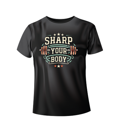 T-shirt, Hoodie design for Gym or Fitness lover's appeal body builder design fitness graphic design gym hoodie sharp your body sticker t shirt