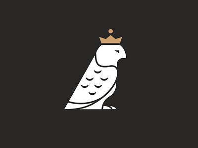 Owl King Logomark animal art branding design gold illustration logo owl vector wildlife