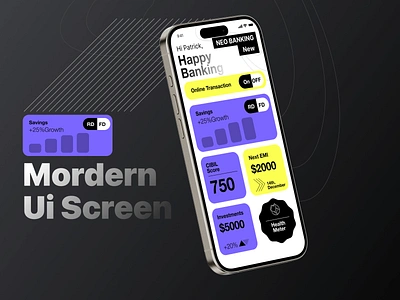 BENTO UI Concept for Banking APP appdesign banking bento ui cardui iphoneapp trending2024 ui