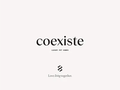 Coexiste branding design identity logo pet typography