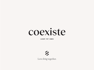 Coexiste branding design identity logo pet typography