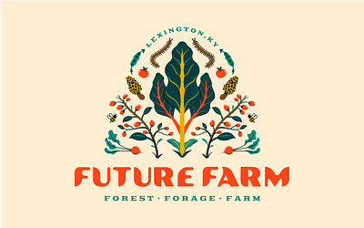 Future Farm farming illustration logo plants