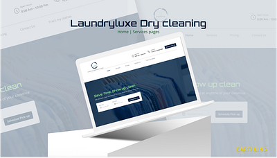 Dry Cleaning web page app design dry cleaning landing page laundry ui website