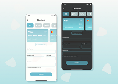 Card Checkout app screen DailyUI#002 app design graphic design typography ui ux vector