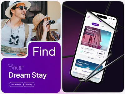 House Renting for Travelers - Mobile Design airbnb animation app booking design graphic design mobile motion graphics travel ui ux visual design