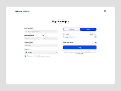 Payment page credit card figma payment pricing saas ui uidesign upgrade web app web design
