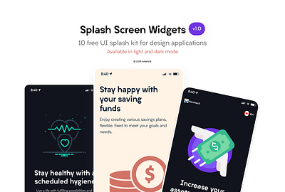 Splash Screen Widget app branding design graphic design illustration logo typography ui ux vector
