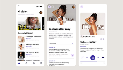 Podcast App app balance design fundamentals illustration podcast typography ui ux
