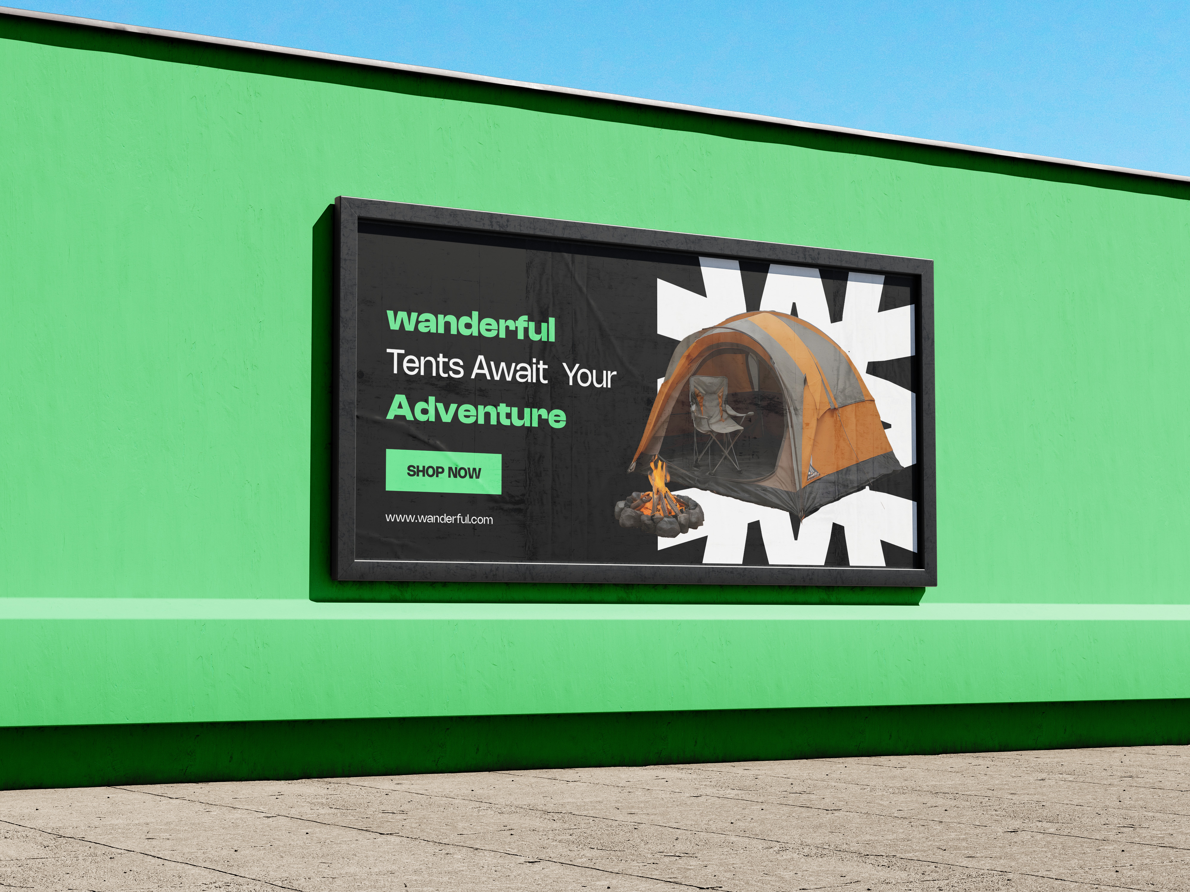 Wanderful ads advert behance brand branding camping design designing graphic design ig illustrator instagram post instagram post design logo moodboard motion graphics outdoor brand outdoor equipments social media post visual identity design