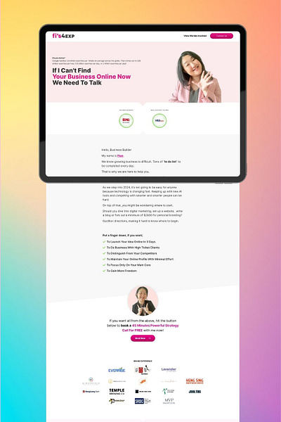 Landing Page That Speaks branding elementor landing page design minimalist ui website design