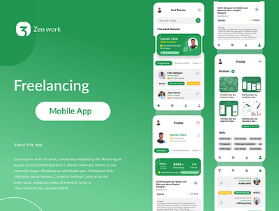 Freelancing App UI/UX Design app appdesign creativedesign design mobileux productdesign responsivedesign ui uiuxdesign uiuxdesigner uiuxinspiration ux uxui visualdesign wireframing