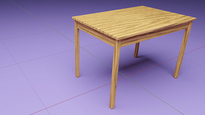 Blender Wood Table 3D Model 3d 3d modeling b3d blender cgian tutorial