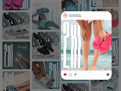 Chunas - 2x1 Ad Campaign ad campaign ads campaign design e commerce graphic design online sales online shop shoes summer women´s shoes