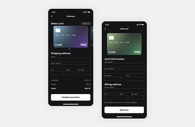 DailyUI #002 - Checkout checkout credit card dailyui gradient mobile ui