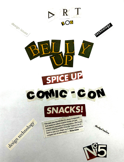 Belly Up Paper Cut-out crafts graphic design