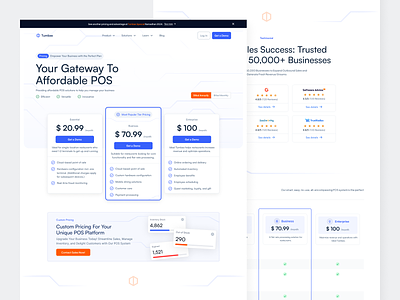 Tumbas - Point of Sales Pricing Page 💲 cashier clean feature comparison inner page landing page point of sales pos pricing pricing page pricing plan saas saas product web web design website