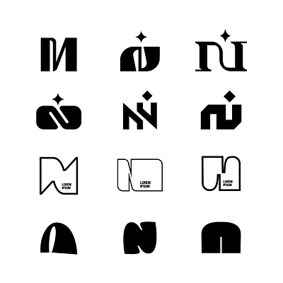 N branding calligrapgy design graphic design illustration logo typography