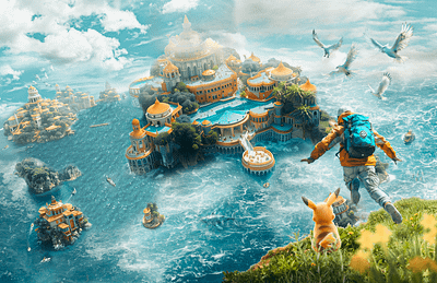 Pokemon Concept art composition concept digital art image manipulation matte painting retouch retouching