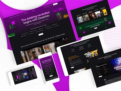 DeepDub - SaaS Website Design branding clean website design figma graphic design interface saas seed funding seo ui uidesign ux uxdesign web design web development webdev webflow webflow designer webflow expert website