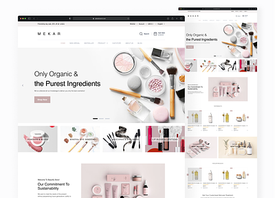 Skincare Cosmetic - Web Design figma illustration ui uiu uiux webdesign