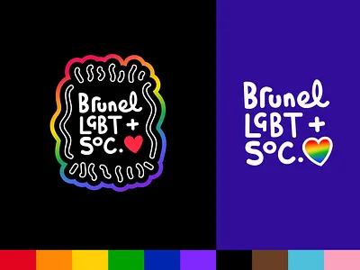 LOGO Design - Brunel LGBT Soc bi brand design branding brunel brunel university gay gay logo icon design lesbian lgbt lgbt society logo logo design pride pride month rainbow rainbow logo trans university pride