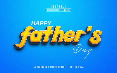 Father's day'' Editable PSD Text Effect Style 3d 3d text blue branding day father day fathers fathers day 3d text graphic design green logo new text style text effect yellow
