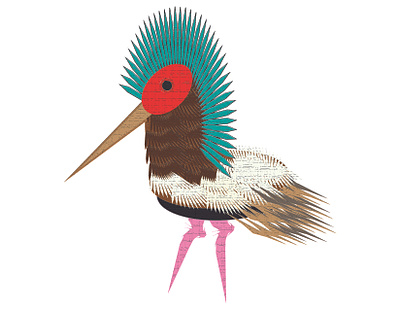 Madagascar crested ibis bird chriscreates chrismogren crested ibis design drawing feathers ibis illustration madagascar