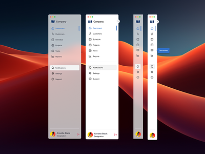 Sidebar UI best shot colors dashboard design left menu minimal navbar side menu sidebar ui ux