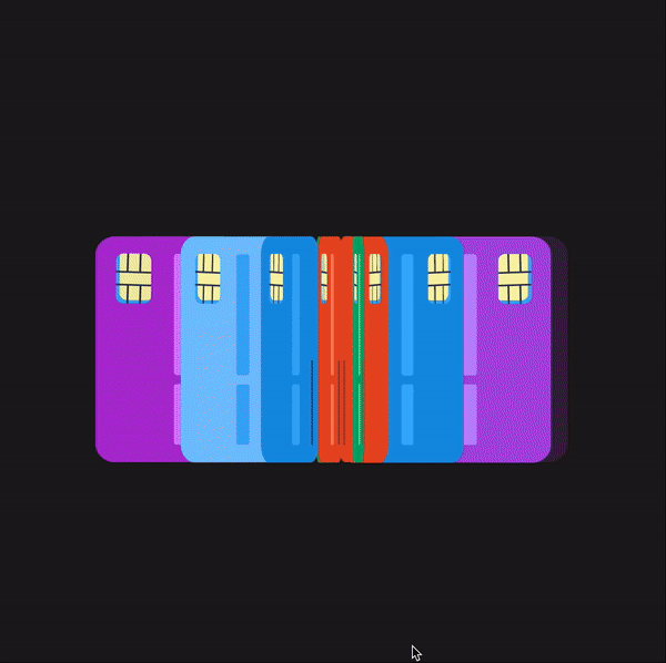 Credit Card loader animation card credit card illustration loader multiplecard