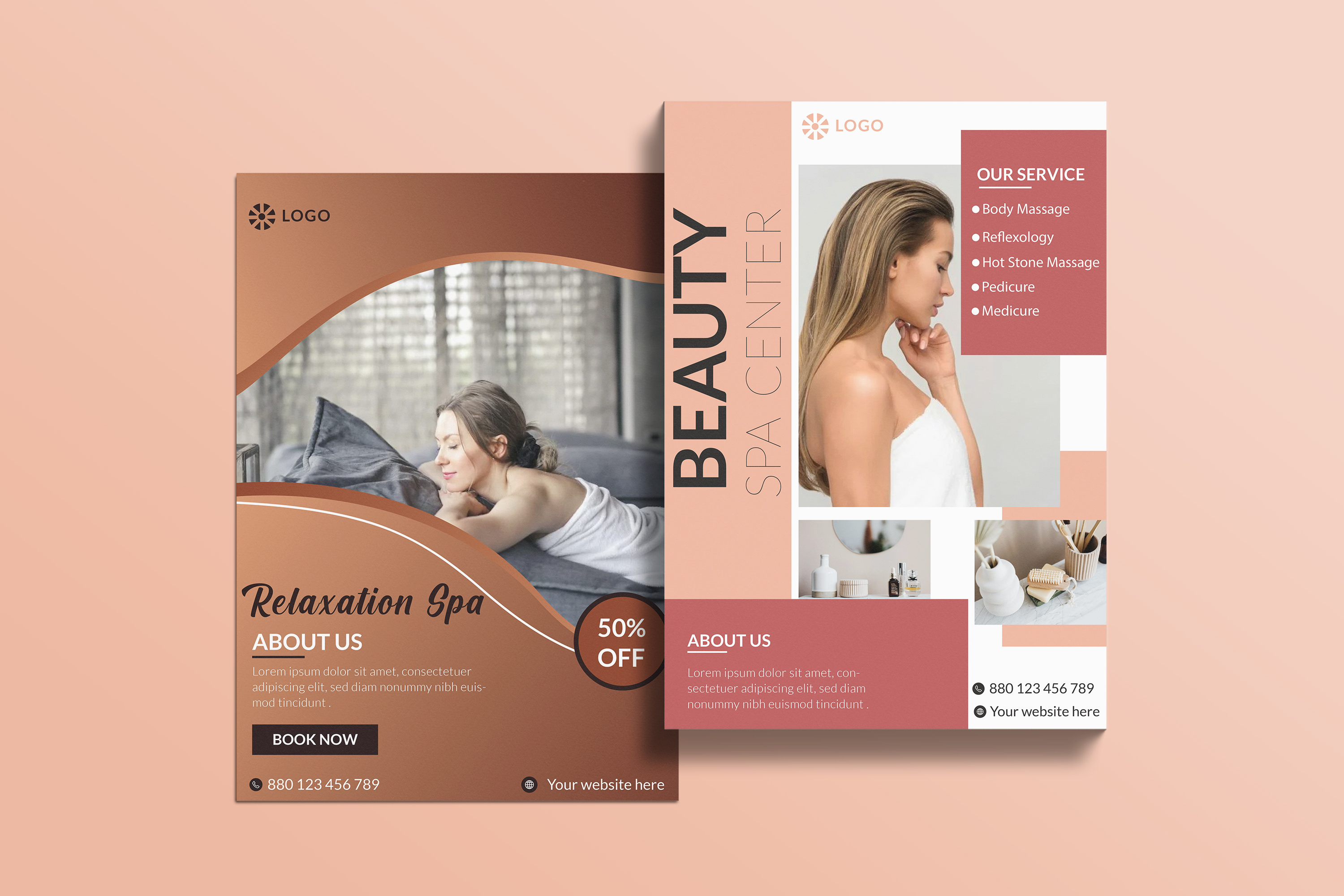 Example of Minimalist Beauty Salon Flyer Design