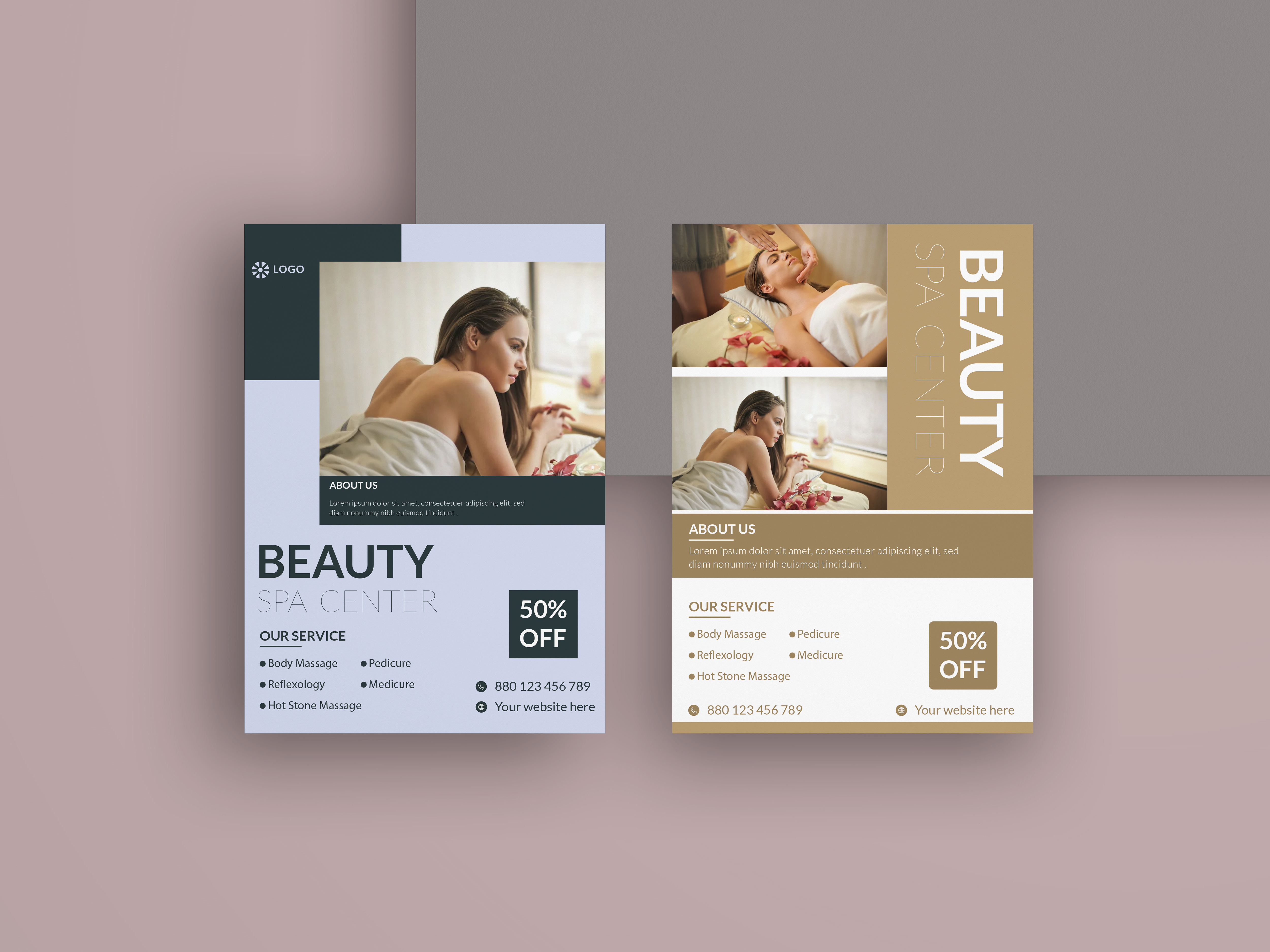 Example of Minimalist Beauty Salon Flyer Design