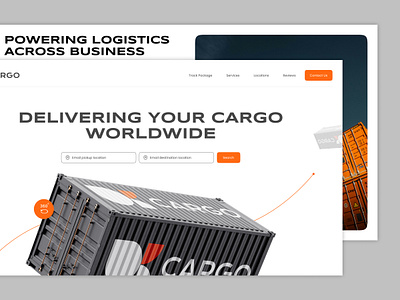 Cargo Shipping Website 3d animation branding cargo design encodedots graphic design illustration like logo ship transport ui uiux vector