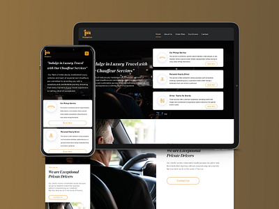 Chauffeur Service Responsive Landing Page car rent car website chauffeur landing page luxury mobile app premium responsive webapp ui ux web design website