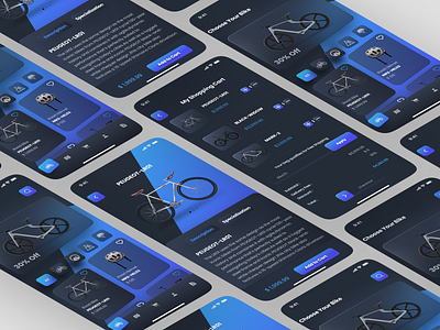 Pedal into the Future: 3D+ Skeuomorphism Bicycle UI App Design 3d animation appdesign branding cycleapp figma figmadesign freelance freelancedesigner graphic design graphics logo motion graphics typography ui uidesigner uimotion ux vector webdesign