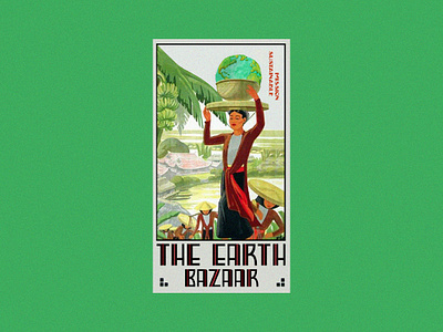 parodyvietnamtheearthbazaar bazaar design earth green illustration illustrator market parody sustainable vietnam