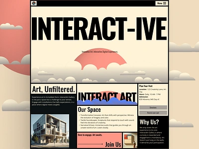 Minimal Brutalist Art Landing Page Concept web design