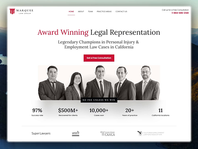 Marquee Law Group - Website redesign attorney business website corporate website framer framer animations framer website hero section home page interactive design landing page law group lawyer made with framer minimalist web design website website animations