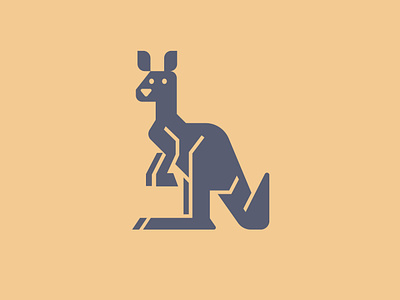 Kangaroo animal brand branding design elegant geometrical geometry graphic design illustration kangaroo logo logo design logo designer logotype mark minimalism minimalistic modern sign
