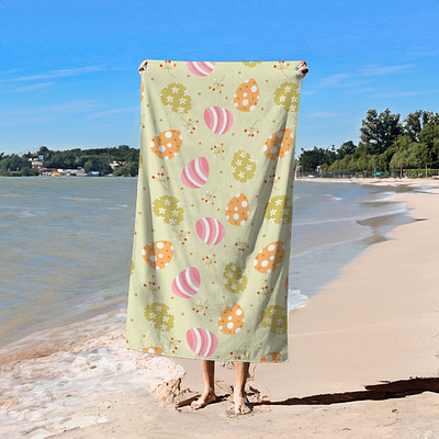 Beach Towel Mockup - Photoshop PSD File beach beach towel beach towels creativewity sherazt towel towels