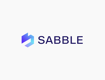 Sabble - Logo Design For Sale abstract branding clever colorful creative geomatric icon identity lettermark logo logo design logotype monogram negative space ram evercrest rebrand rebranding s smart wordmark