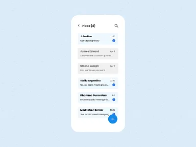 Inbox UI design figma product design ui uiux ux