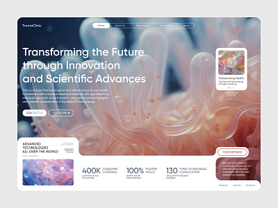 Website Design. Forma Clinic clinic design future grid innovations modern pharma pharmacy science system ui ux website
