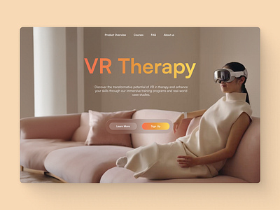 VR Therapy - landing page