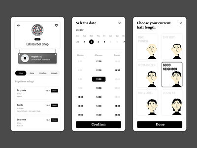 Barber app - mobile application concept