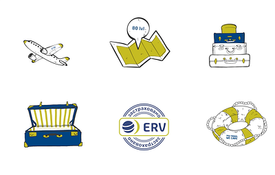 ERV animated icons animation design graphic design illustration vector