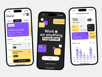 Project Management Mobile App app app design application application ui design mobile mobile app design ui