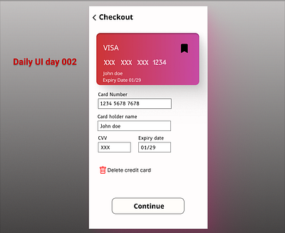 Checkout page design dailyui dailyuichallenge dailyuichallenge 002 graphic design